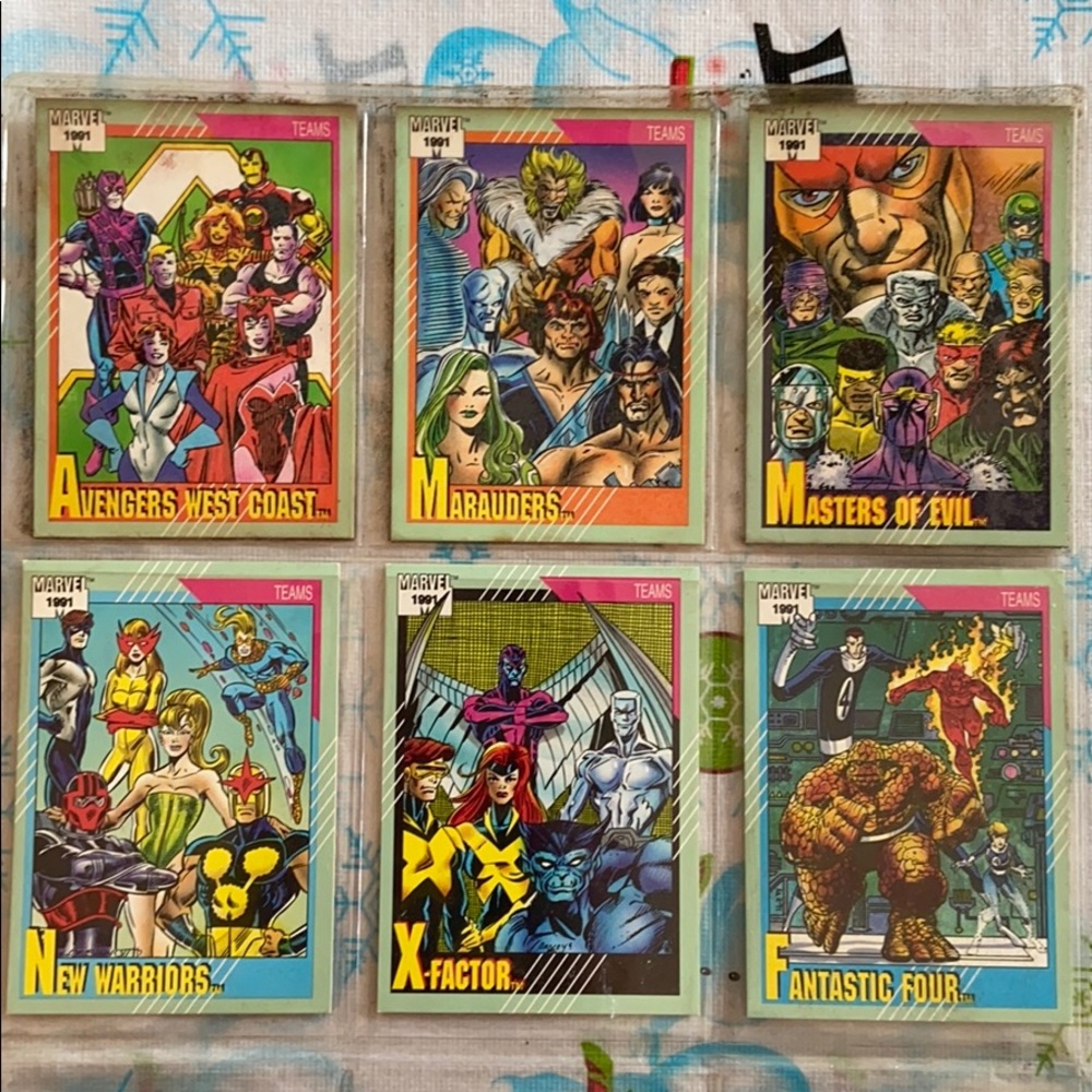 Variety Pack Marvel 1991 Teams Comic Cards - Picture 2 of 2